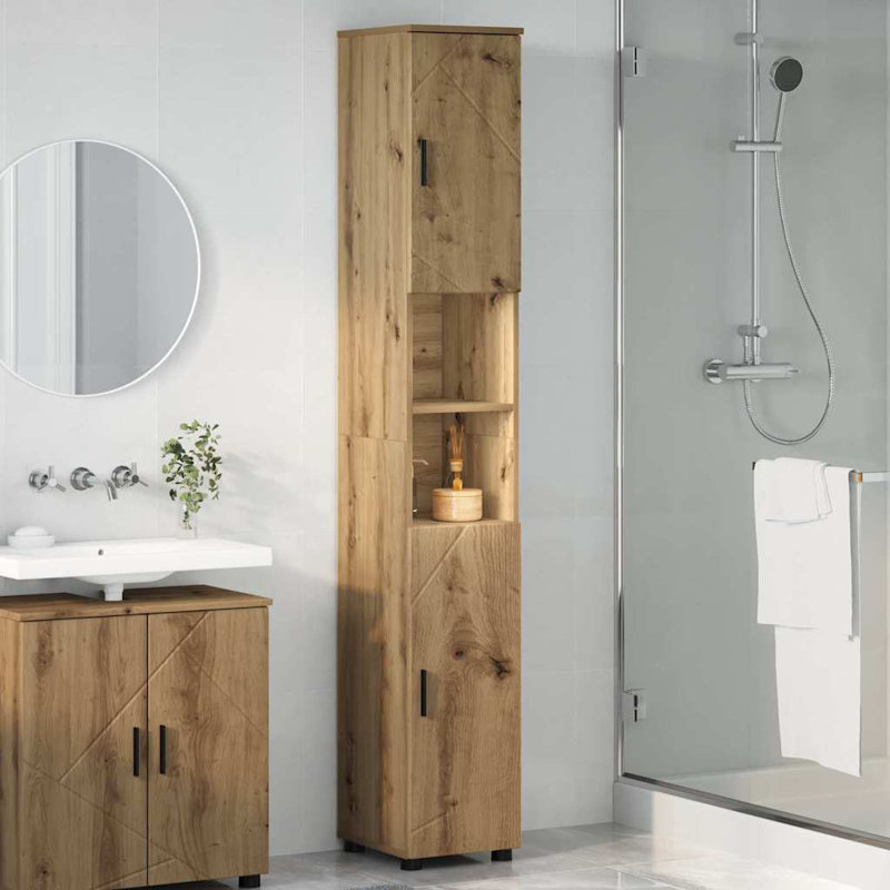 Bathroom Cabinet, Artisan Oak