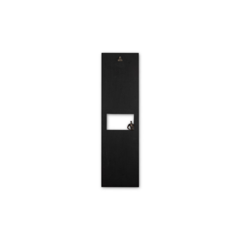 Atlas Black Acacia Wood and Metal Rectangle Wall Decor