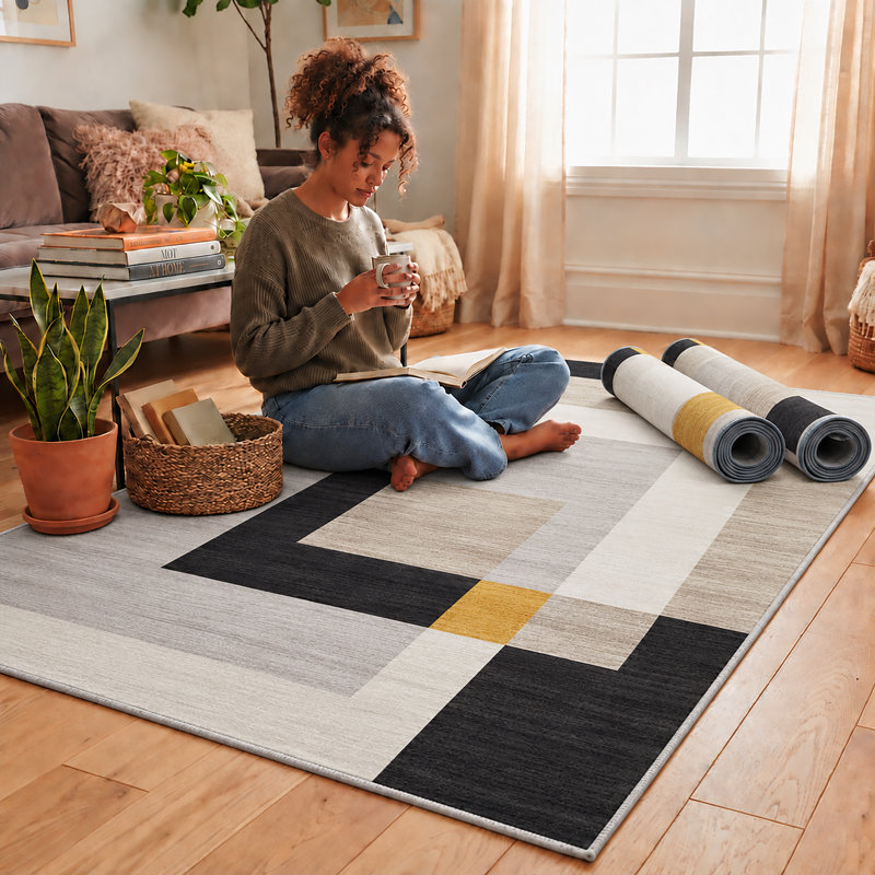 MILO Machine Tufted Printed Area Rug , Rectangle  40 x 60 cm