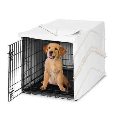 Boho Fringe Dog Crate Kennel Cover 36in. by Sweet Jojo Designs