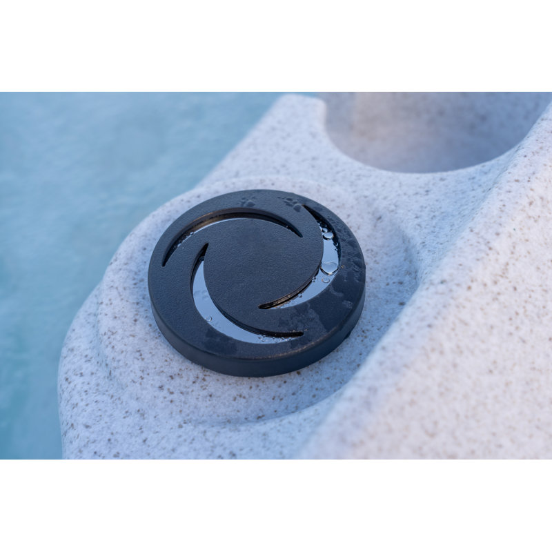 AquaRest DayDream 2800S Limited Edition White/Black 7-Person 28-Jet Plug & Play Hot Tub with Ozonator, Waterfall, Ice Bucket and Friction Heating