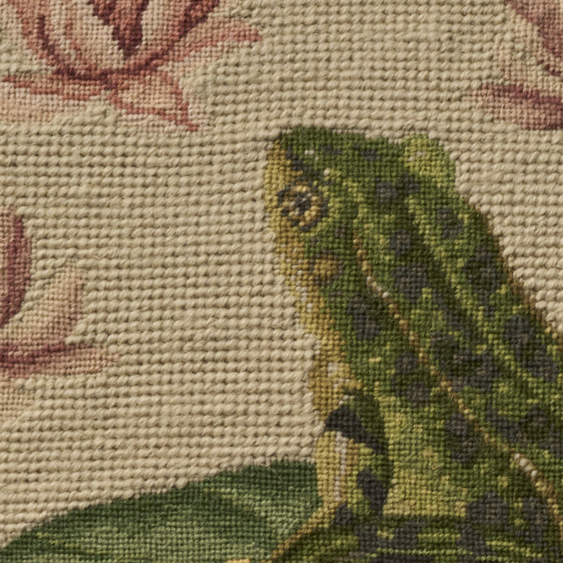 Mina Victory Vintage Pillow Frog Seafoam Indoor Throw Pillow, Square 18"