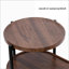 Table basse moderne noyer brun à 2 niveaux pour le salon, rangement compact et facile à nettoyer
