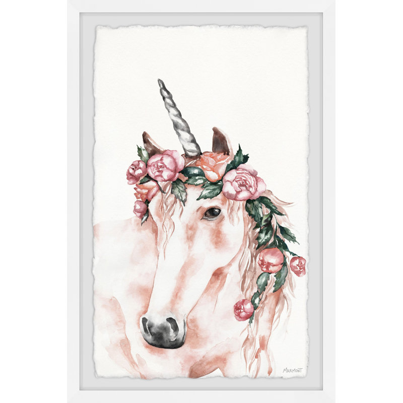 «Brazile The Pink Unicorn», reproduction encadrée, H 24 po x l 16 po x P 1,5 po