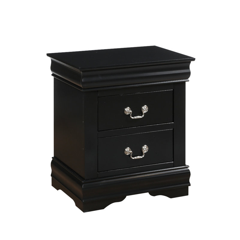 Table de chevet Louis Philippe, Noir
