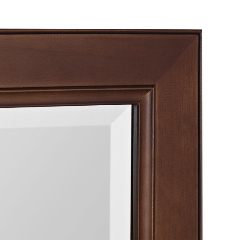 Miroir biseauté Carmaletta, Noyer satiné