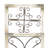 Wood Distressed Ornamental Panel Scroll Cream Wall Decor with Bronze Metal Wire Details