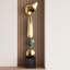Or, vert, noir, forme libre, acier, verre, objet décoratif, marbre-104919002