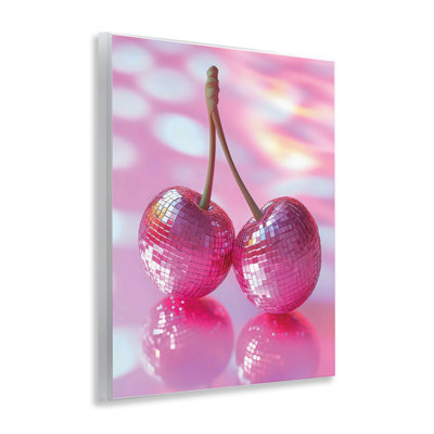 Plaque murale pastel pastel boule cerises, design by Creative Studio