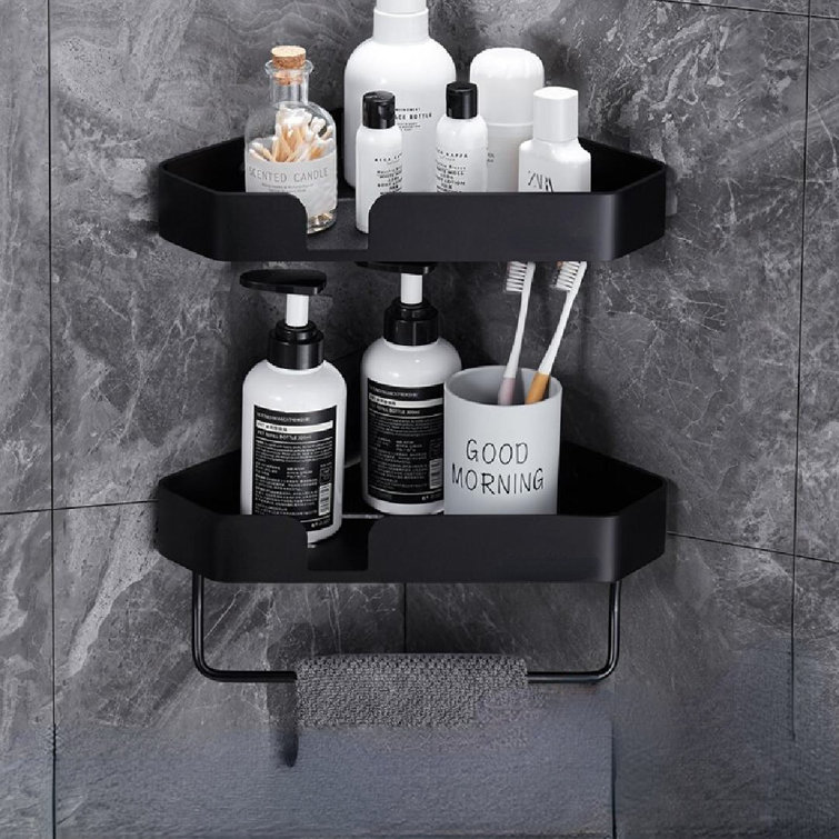 Adhesive Mount Shower Shelf Latitude Run Finish: Black