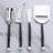 Twig 4 Piece Stainless Steel (18/8) Wood Stainless Steel Cheese Serving Set
