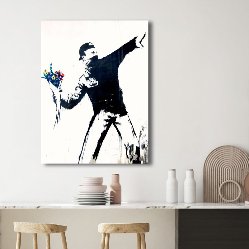 Bethlehem, Palestine by Anonymous (attributed To Banksy) - Wrapped Canvas Painting, 100cm H x 70cm W x 4cm D