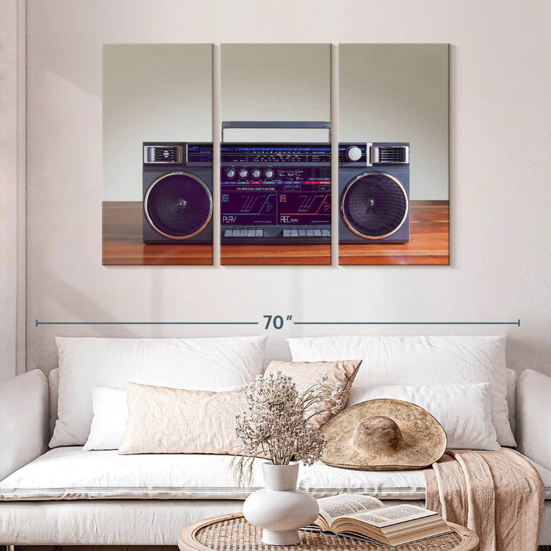 Iconic Boombox, 32" H x 50" W
