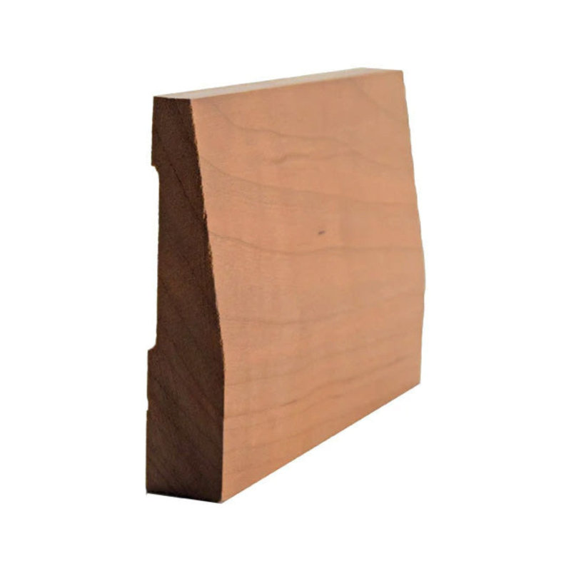 Plinthe biseautée de 3 1/2 po x 3/4 po EWBB32. Sans finition, Cerisier