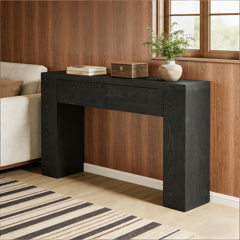 Table de couloir, console, canapé, meuble télé, Noir