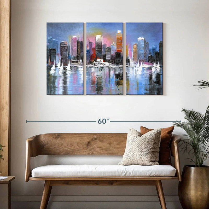 Avery City Waterfront, 28" H x 45" W