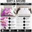 Purple Trendy Printed Bedspread Floral Design Quilted with Pillow Shams-113665262