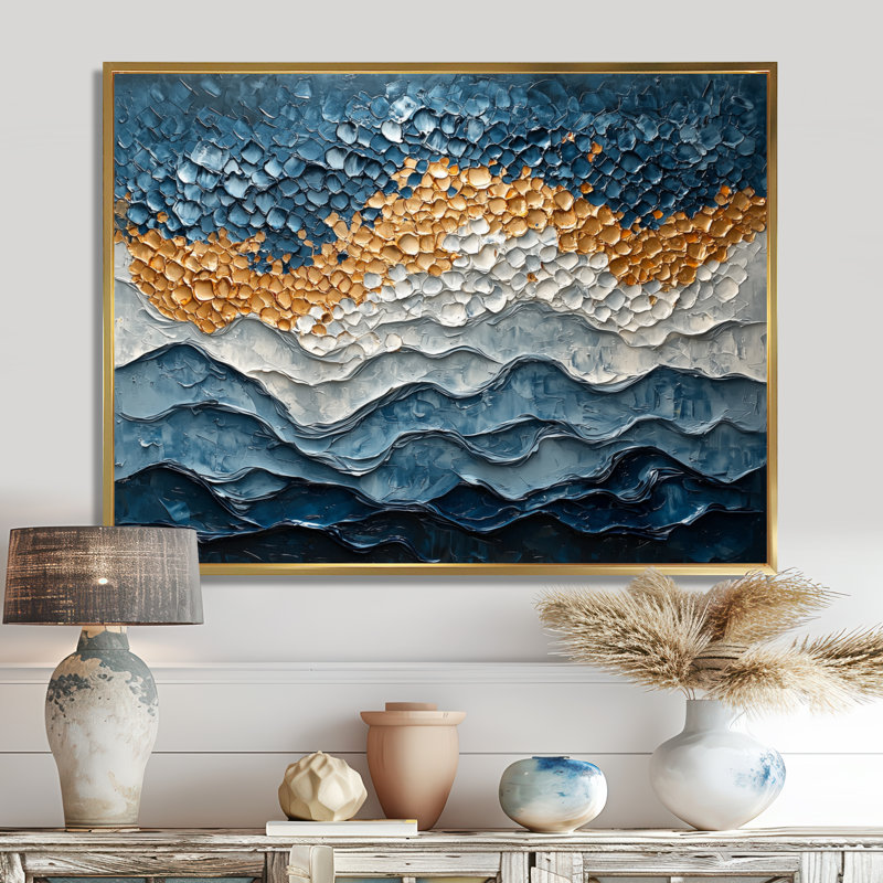 Wirth - Coastal Canvas Art Print, H 30 po x l 40 po, Impression encadrée flottante, Doré