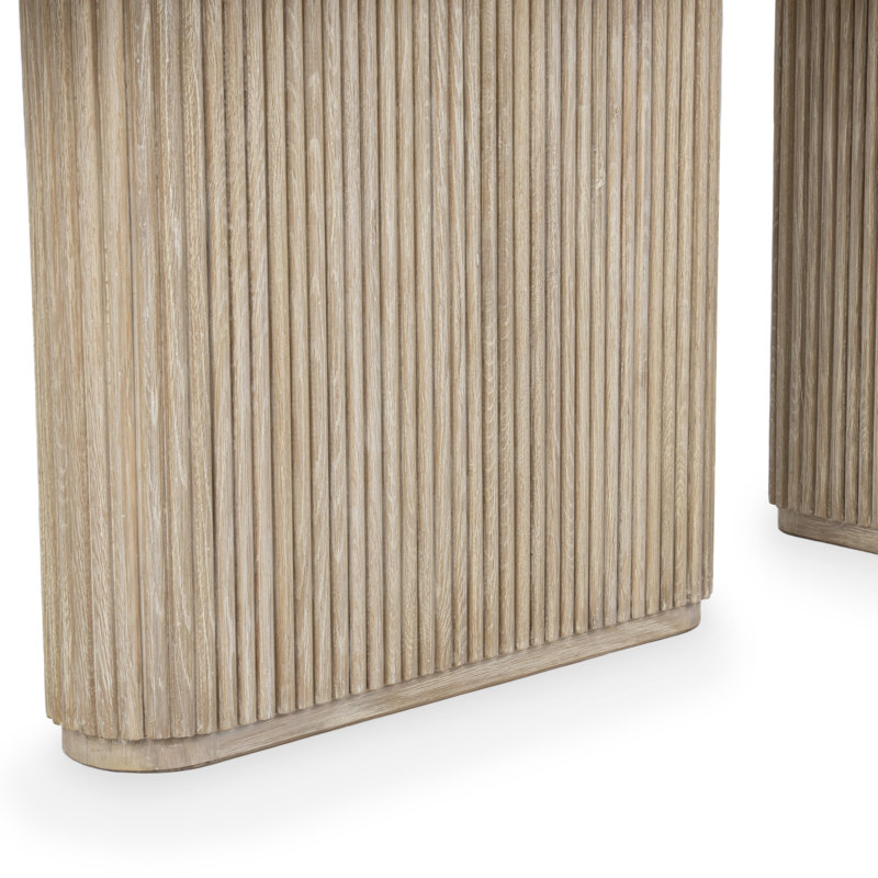 Vander 72'' W Solid Wood Console Table, Cream Washed