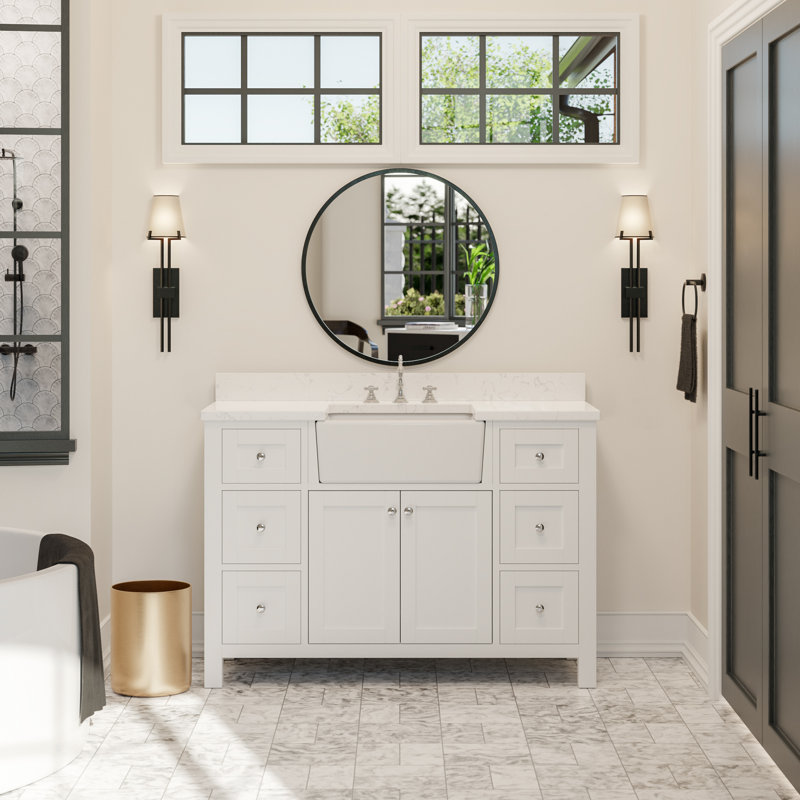 Yorkshire 48" W Single Bathroom Vanity, White