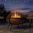 Jaramillo 32" Round Wood-Burning Copper Finish Steel Fire Pit Bowl with Spark Screen-73247513