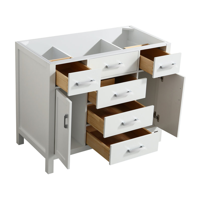 Base de meuble-lavabo simple Petrel, Blanc