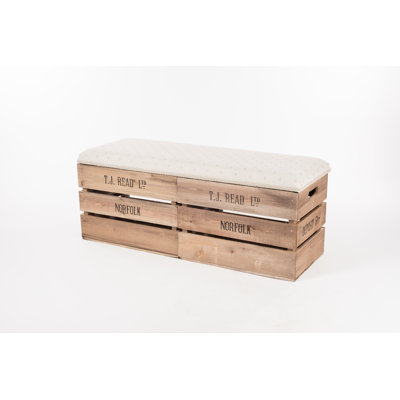 Alvarez Linen Blend Upholstered Storage Bench