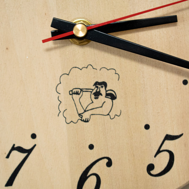 Natural Pine Wood 9.5 Inch Sauna Spa Analog Clock