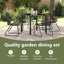 5 Piece Garden Dining Set Black PVC-522716891
