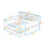 Lit de jour en bois avec bureau et tiroirs, tablettes-355656998-355657000