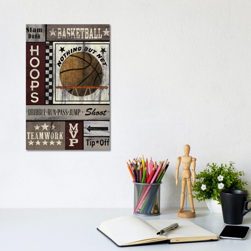 Basketball Hoops by Linda Spivey - Wrapped Canvas Gallery-Wrapped Canvas Giclée, 30.48 cm H  x 20.32 cm W