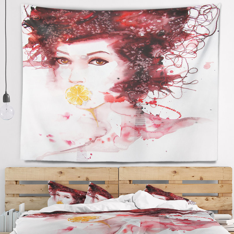 Abstract Polyester Tapestry, 32" H x 39" W