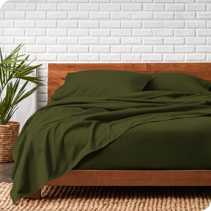 Twin Sand Organic Cotton Flannel Deep Pocket Sheet Set