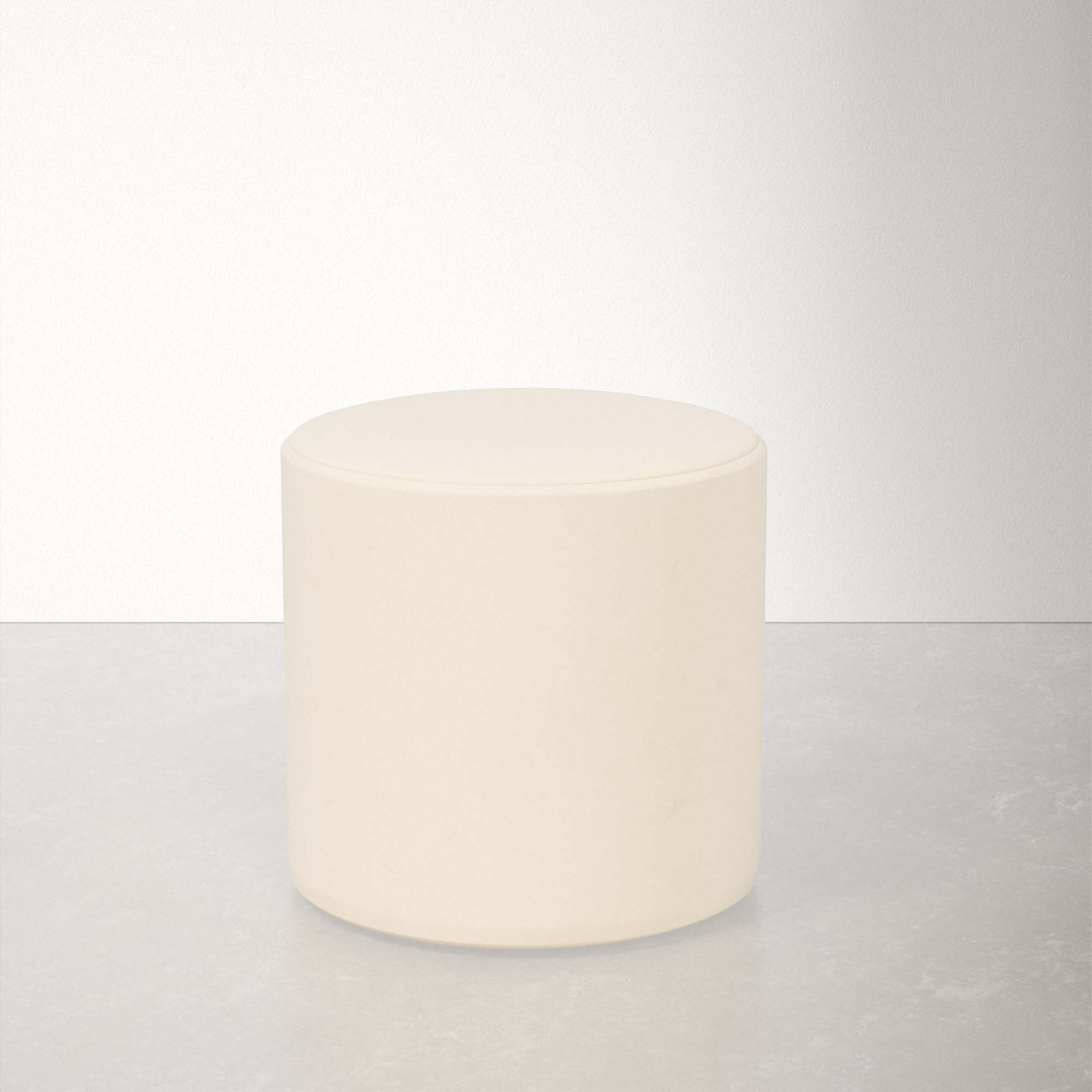 Orlando Upholstered Ottoman, Classic Pearl Performance Velvet