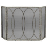 Parisian 3 Panel Iron Fireplace Screen