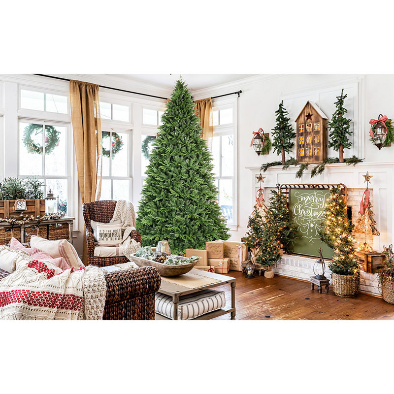 Arbre de Noël artificiel 6,5 pi, pin articulé de qualité supérieure avec 2225 pointes, aiguilles en PE + PVC réalistes, pelucheux facile, support en métal robuste pour la décoration des Fêtes intérieure et extérieure
