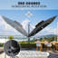 Parasol en porte-à-faux de patio carré 11 pi 11 pi avec lumières DEL solaires et base lestée-1060730141