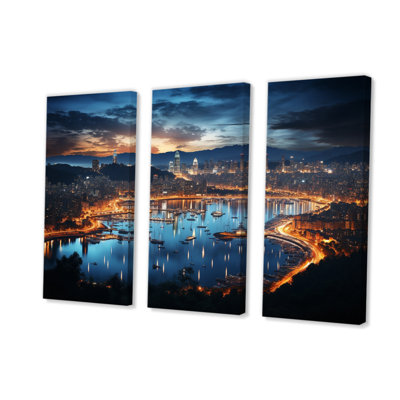 " Barcelona Beautiful Cityscape I " 3 - Pieces