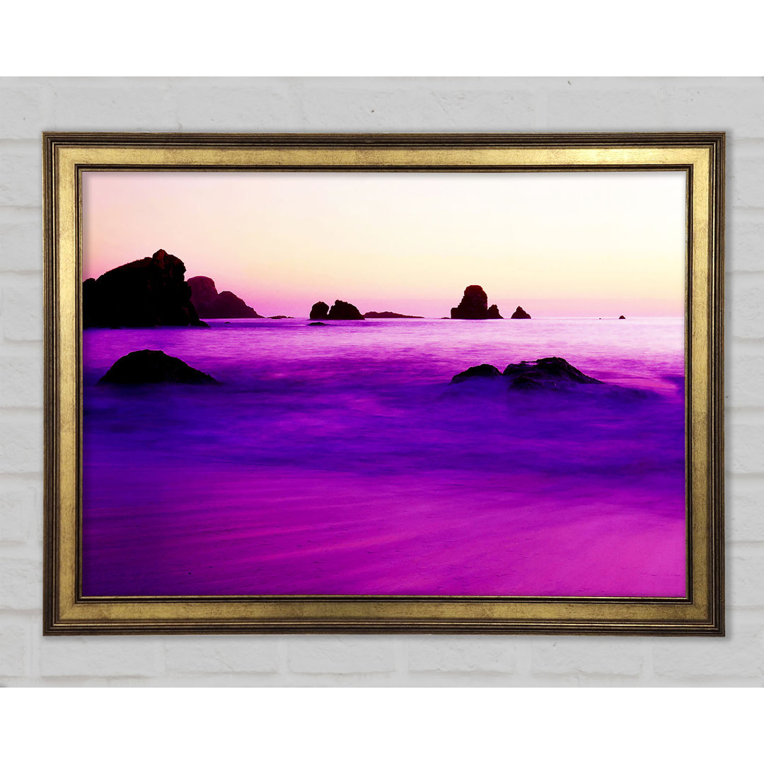 Gerahmtes Leinwandbild Purple Mist Of The Ocean