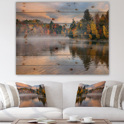 " Autumn Foliage By The Lakeside "