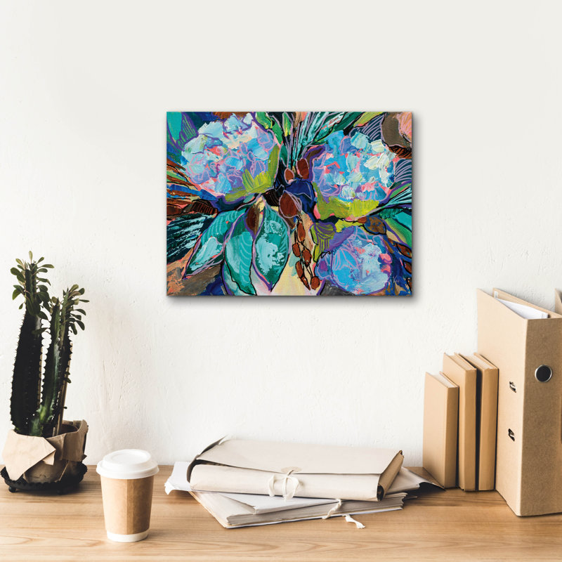 «Hydrangea Harmony» par Jeanette Vertentes, H 12 po x l 16 po x P 0,75 po
