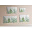 Magnetic Memo Board Whiteboard - 90 x 60 cm - With Marker and Magnets - Watercolor leaves