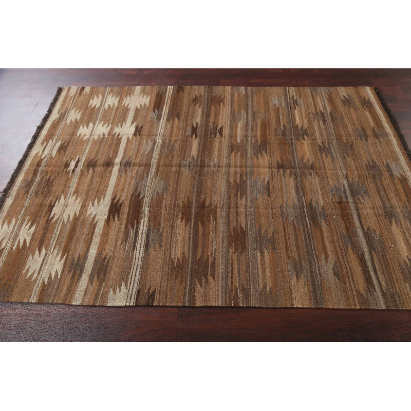 Tapis kilim à teinture naturelle tissé à plat