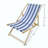 Populus Wood Sling Chair Stripe Broad Folding Chaise Lounge Chair-2PCS