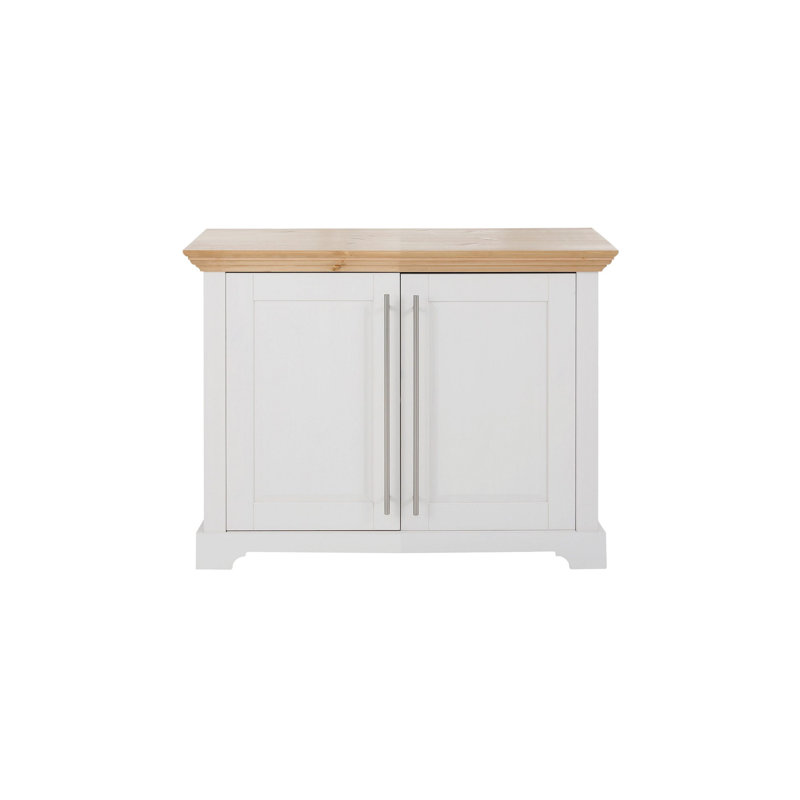 Galbin 94.2cm Solid Wood Sideboard, White/Honey