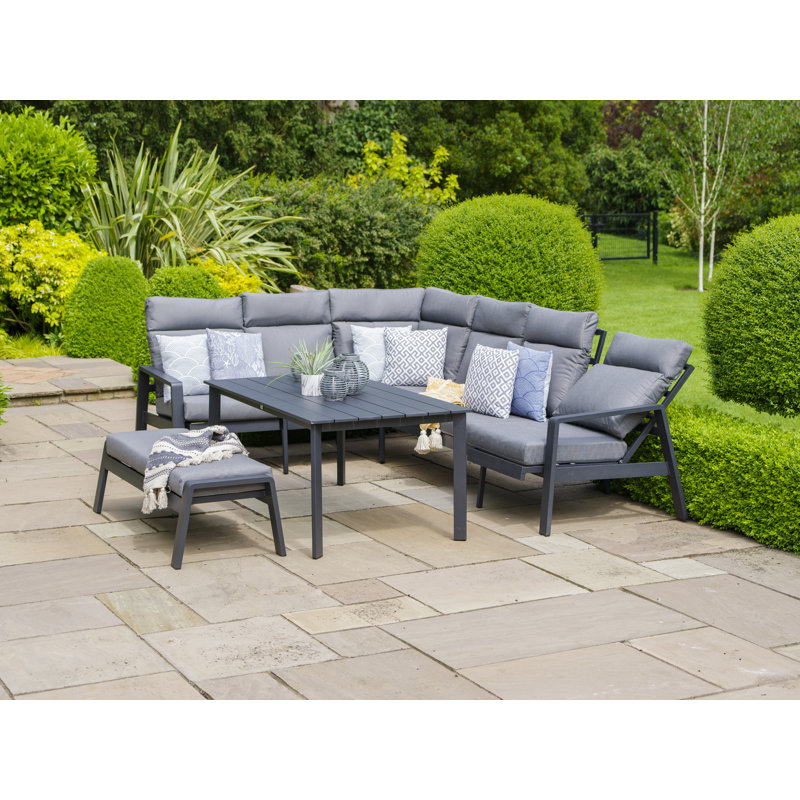LG Outdoor Santorini dusk modular 8 person dining set