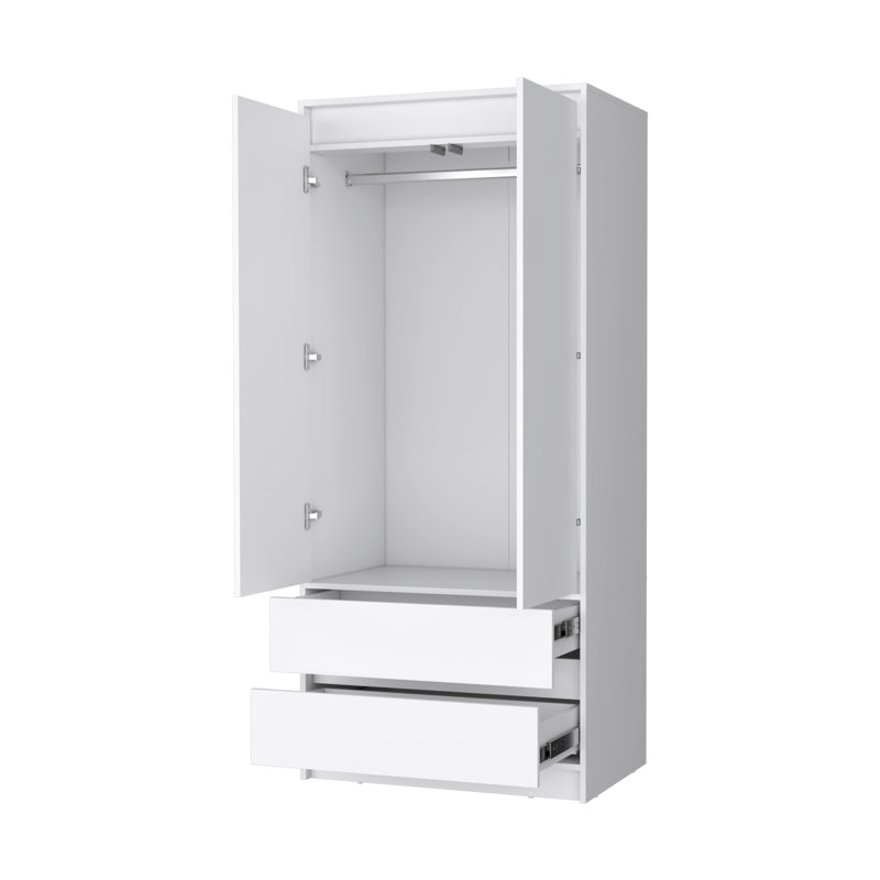 Armoire 2 tiroirs, Blanc