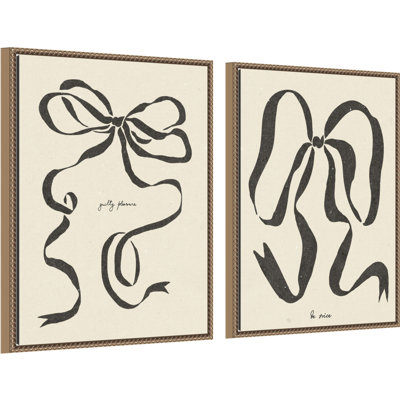  Bow No. 1 & 2 2 Piece by Nktn Framed Canvas Wall Art