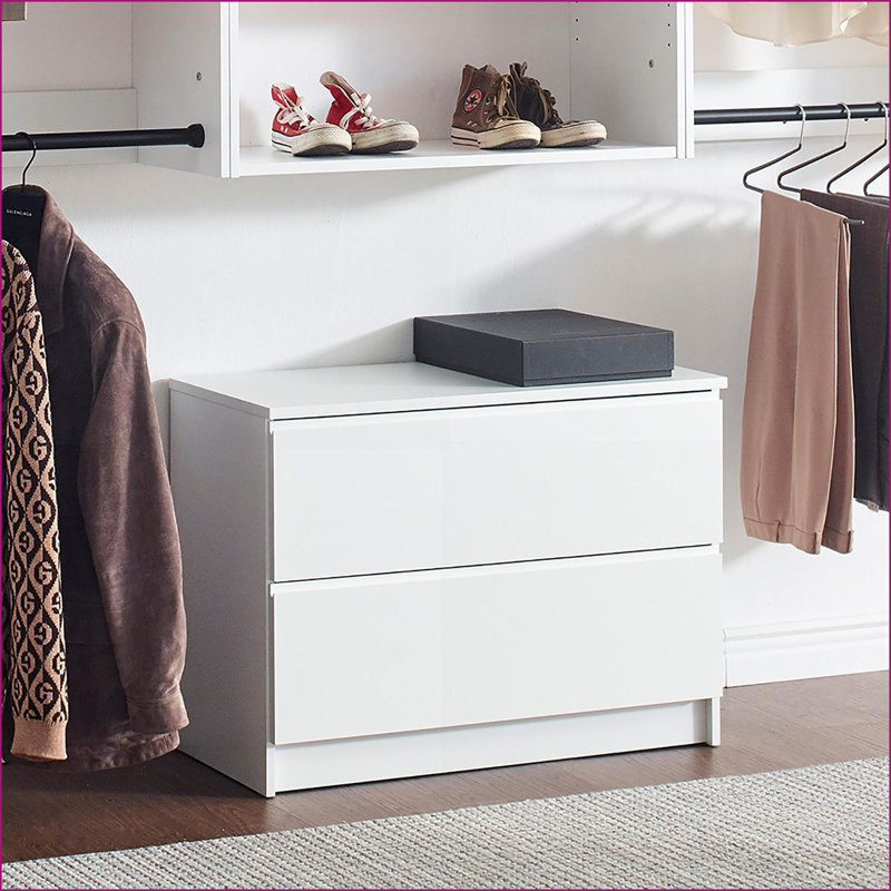 Closet System, Devi Modular Wall-Mounted | White | Wood, White