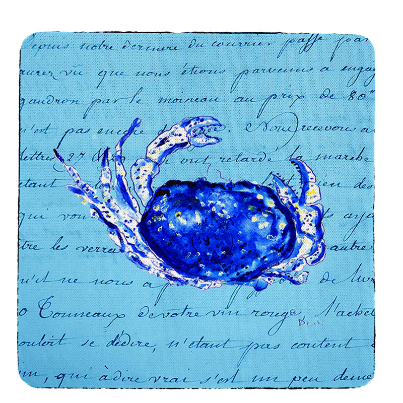 Sous-verre crabe script Molly